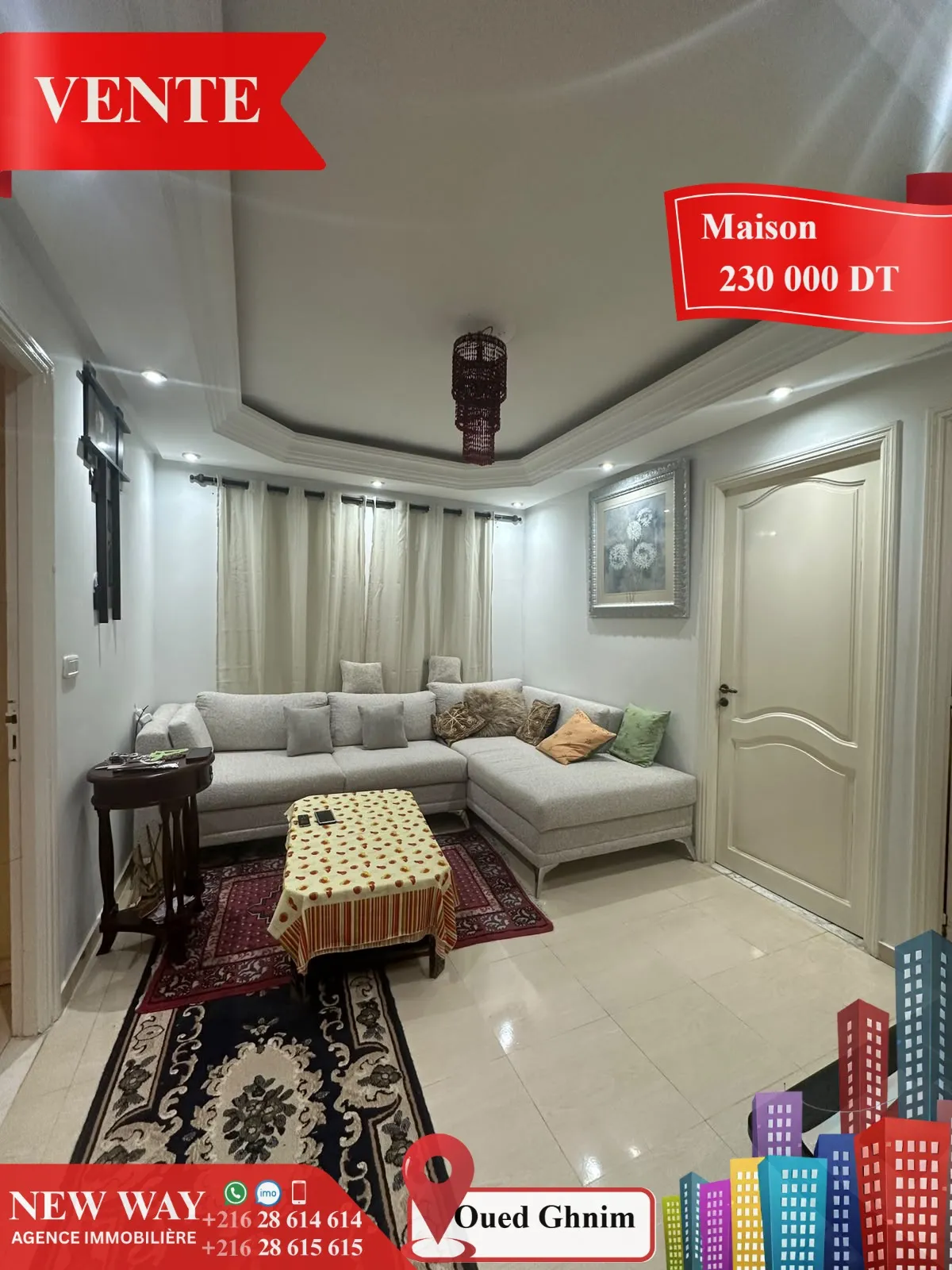 Maison à Jawhara (Oued Ghnim) 