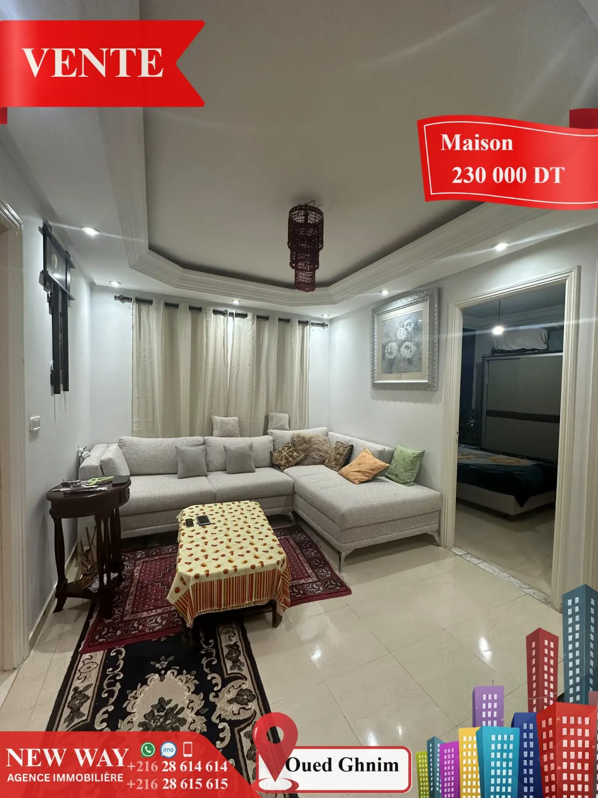 Maison à Jawhara (Oued Ghnim) 