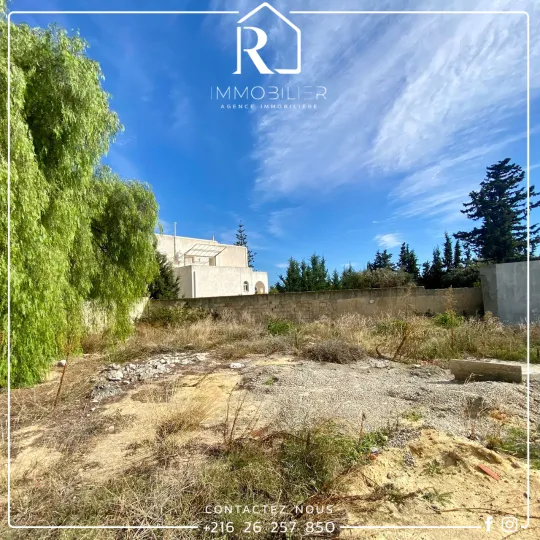 للبيع قطعة أرض في الحمامات  2éme position sur la route principale VUE SUR MER