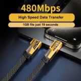 Câble Chargeur 4En1 - Interface : USB, Type-C, Lightning - Longueur de câble : 1.2