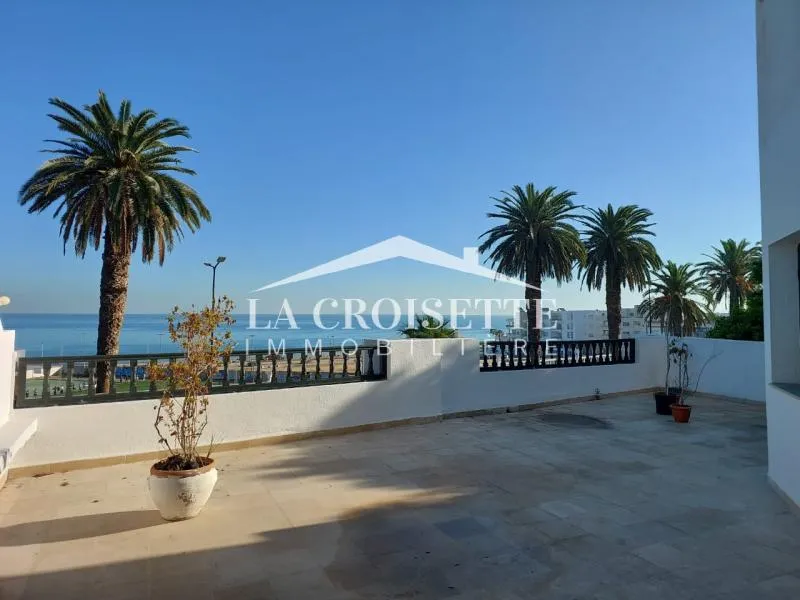  Appartement S+3 Vue Mer à la Marsa avec terrasse MAL2022