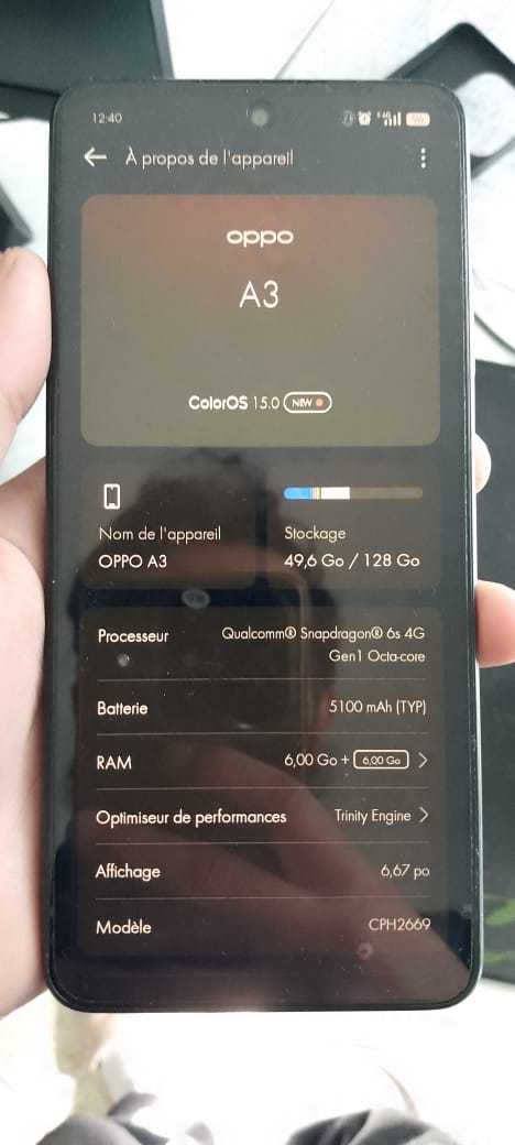 Oppo a3 128gb snap dragon