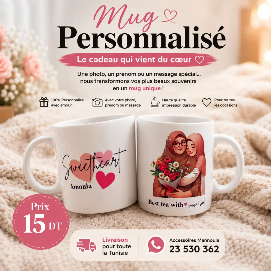 Mug personnalisé _ Idée Cadeau SFax Tunisie
