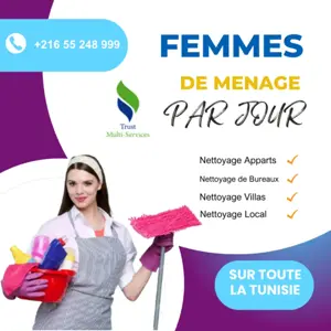femme de ménage par jour a tunis 