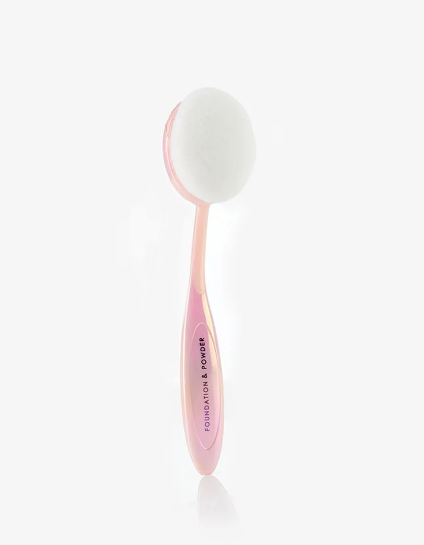 OVAL BRUSH BIG ROSE NACRE