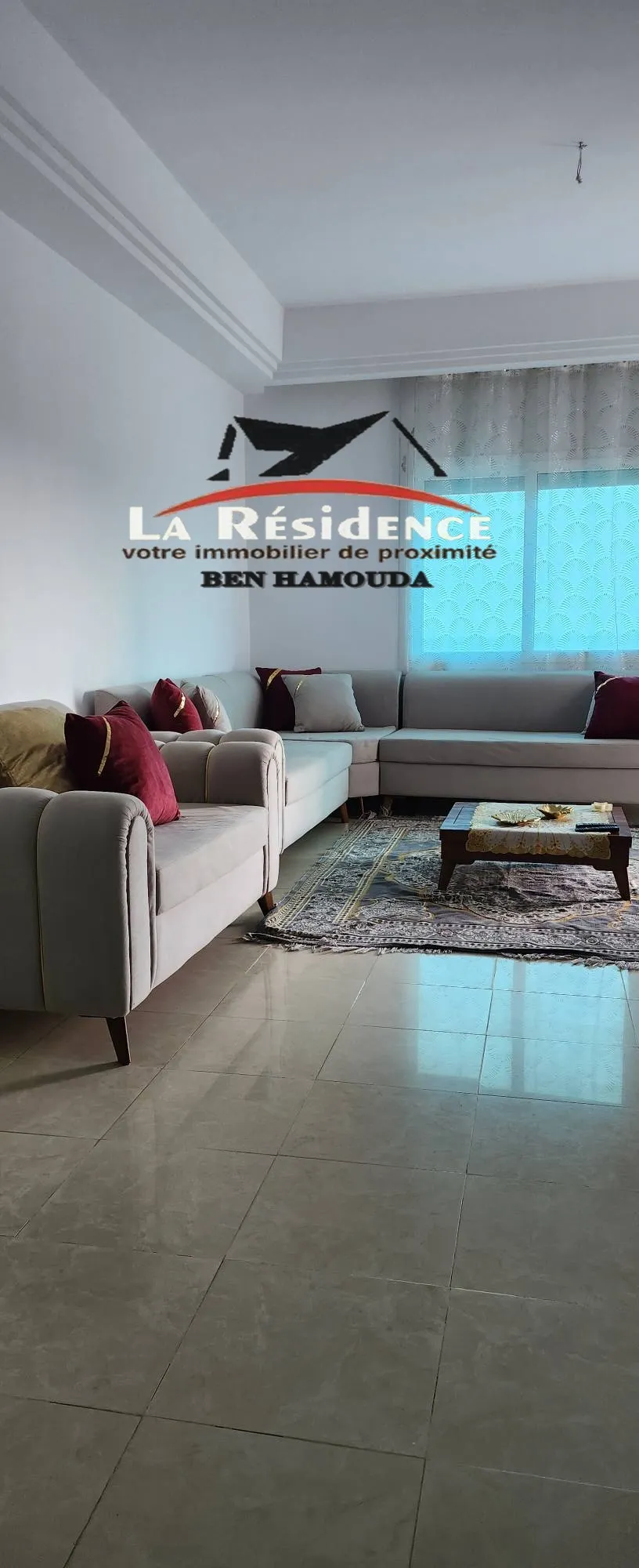 Appartement Meublé Bien équipé dans une Résidence calme et sécurisée à Bizerte.