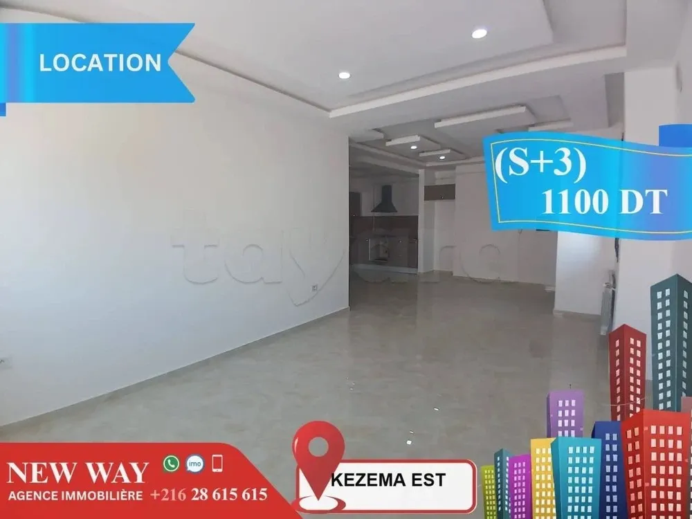 (S+3) Jamais Habité à Khezema EST avec Place de Parking au Sous Sol