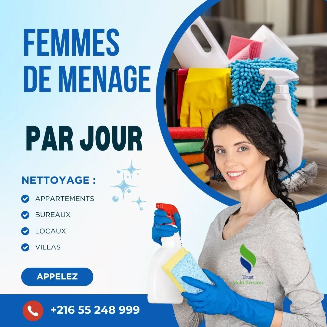 Femme de ménage occasionnelle à Bhar Lazreg