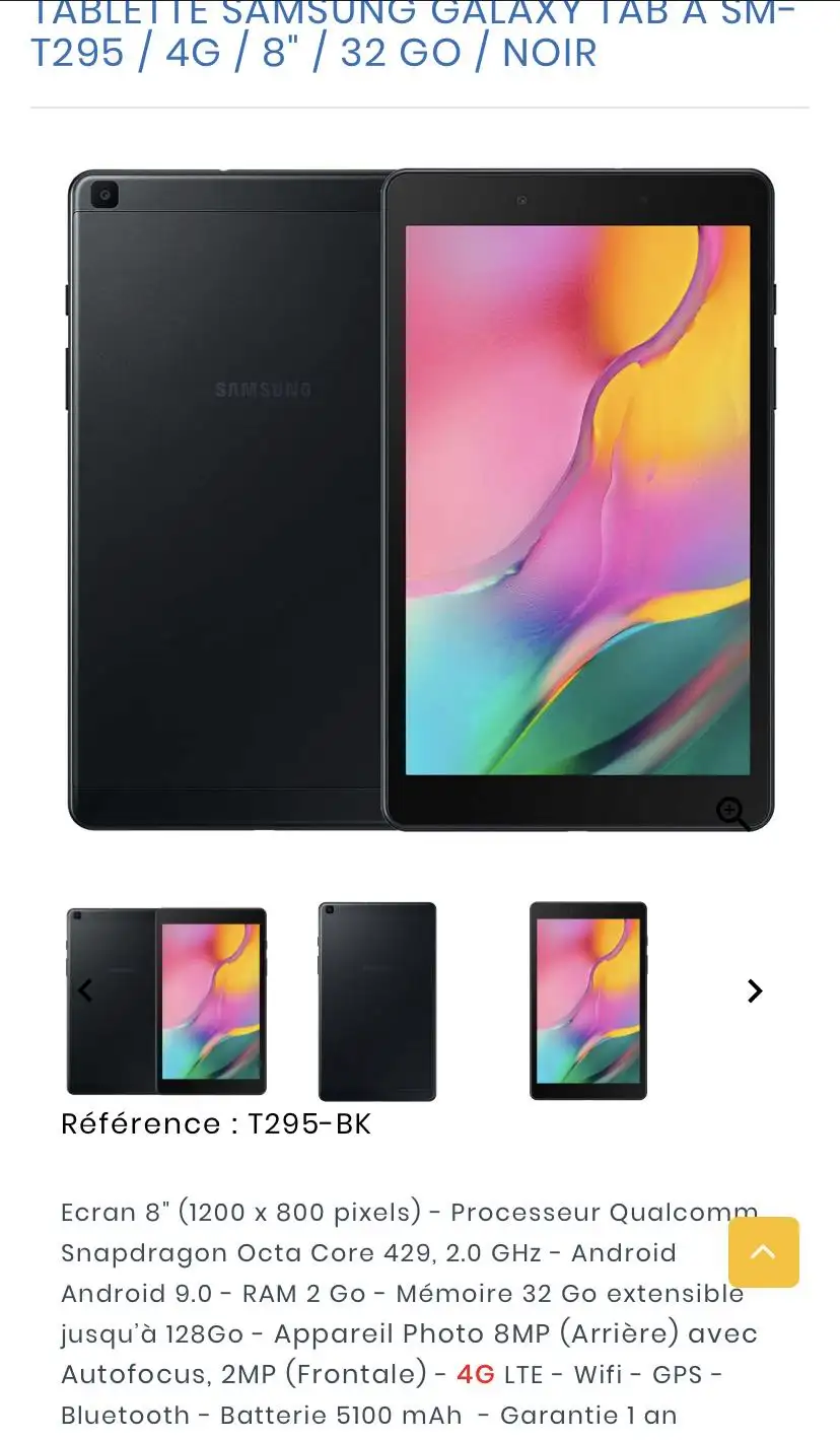 Tablet samsung b puce