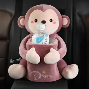 Porte-sac poubelle de voiture suspendu fonctionnel en peluche