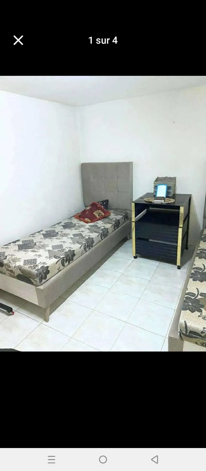 un studio s+1 meublé au 1er étage a louer situé a cité khadhra