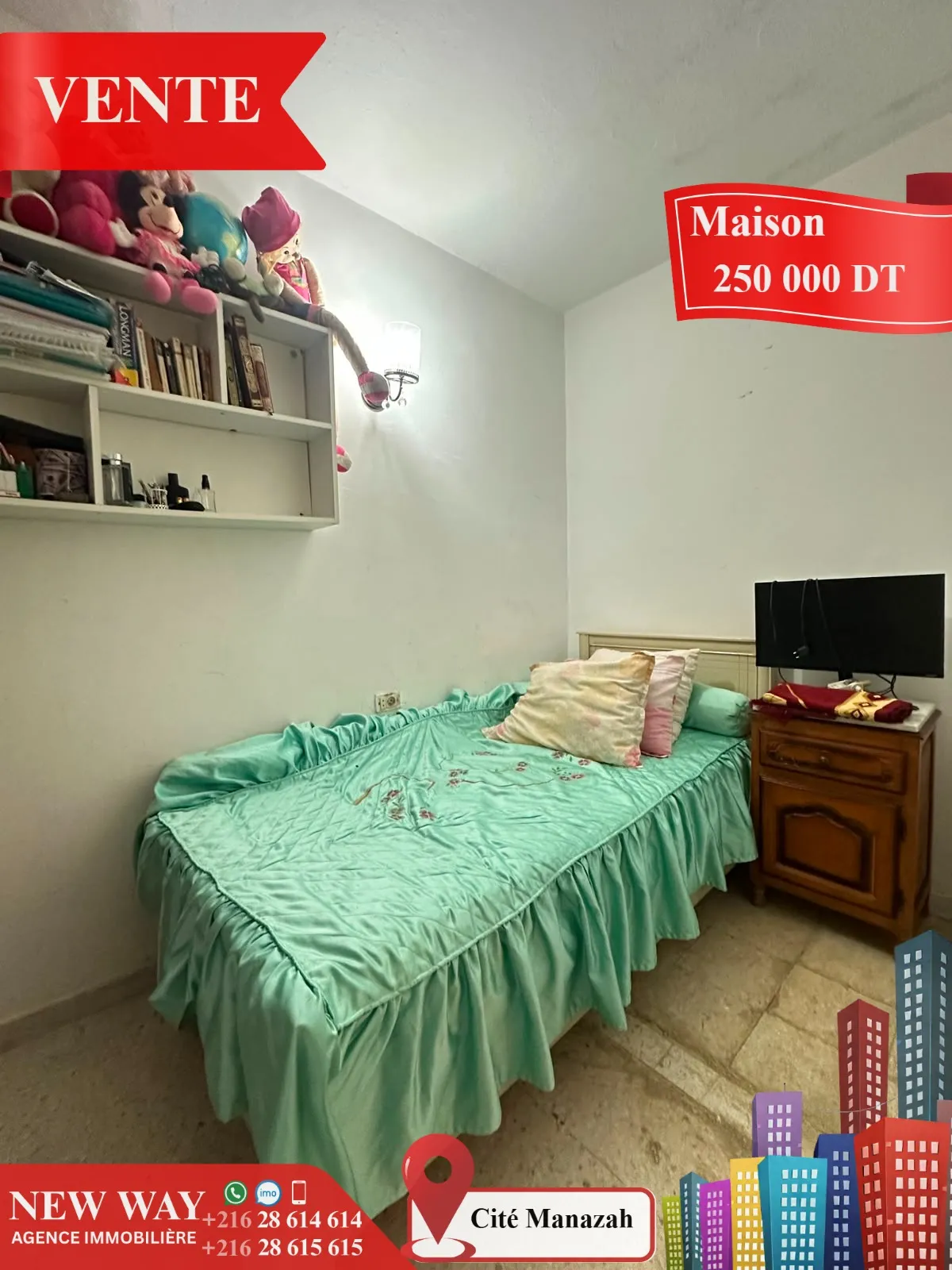 Maison de plain pied à Cité Manazah
