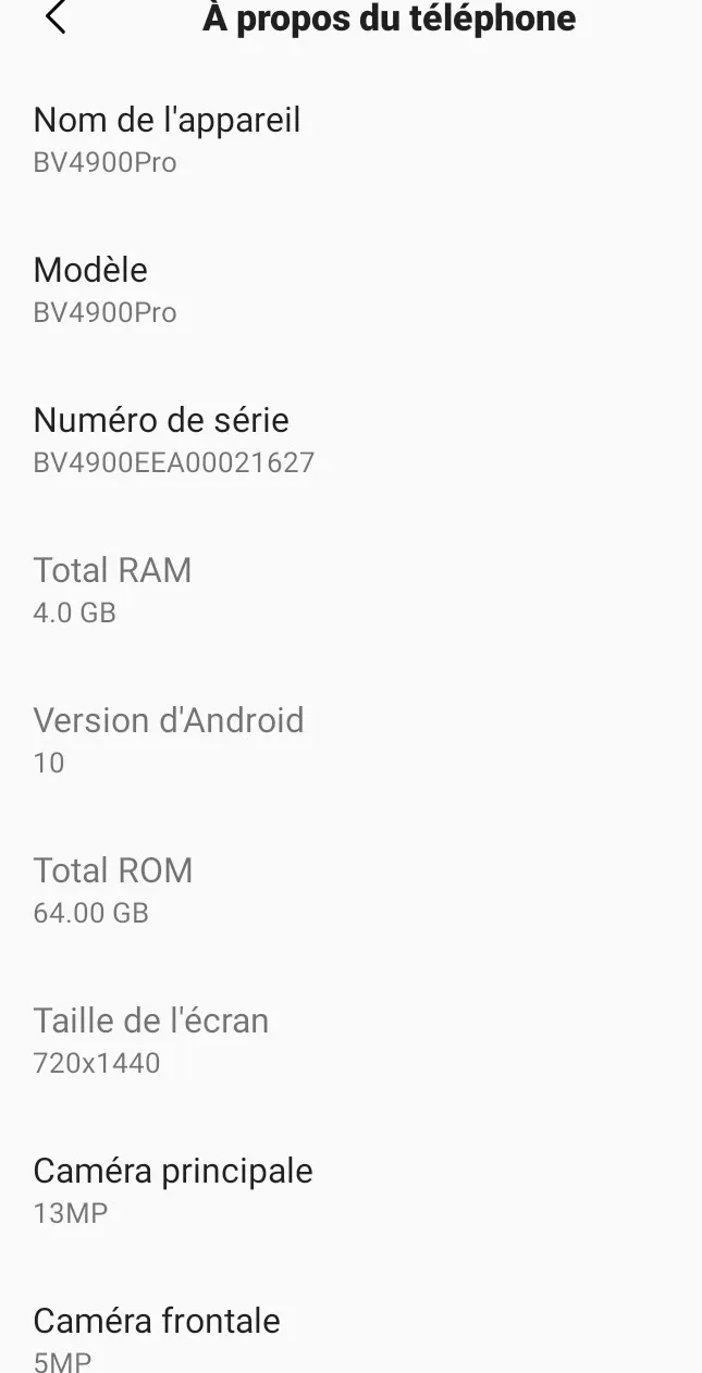 Smartphone BV 4900 PRO