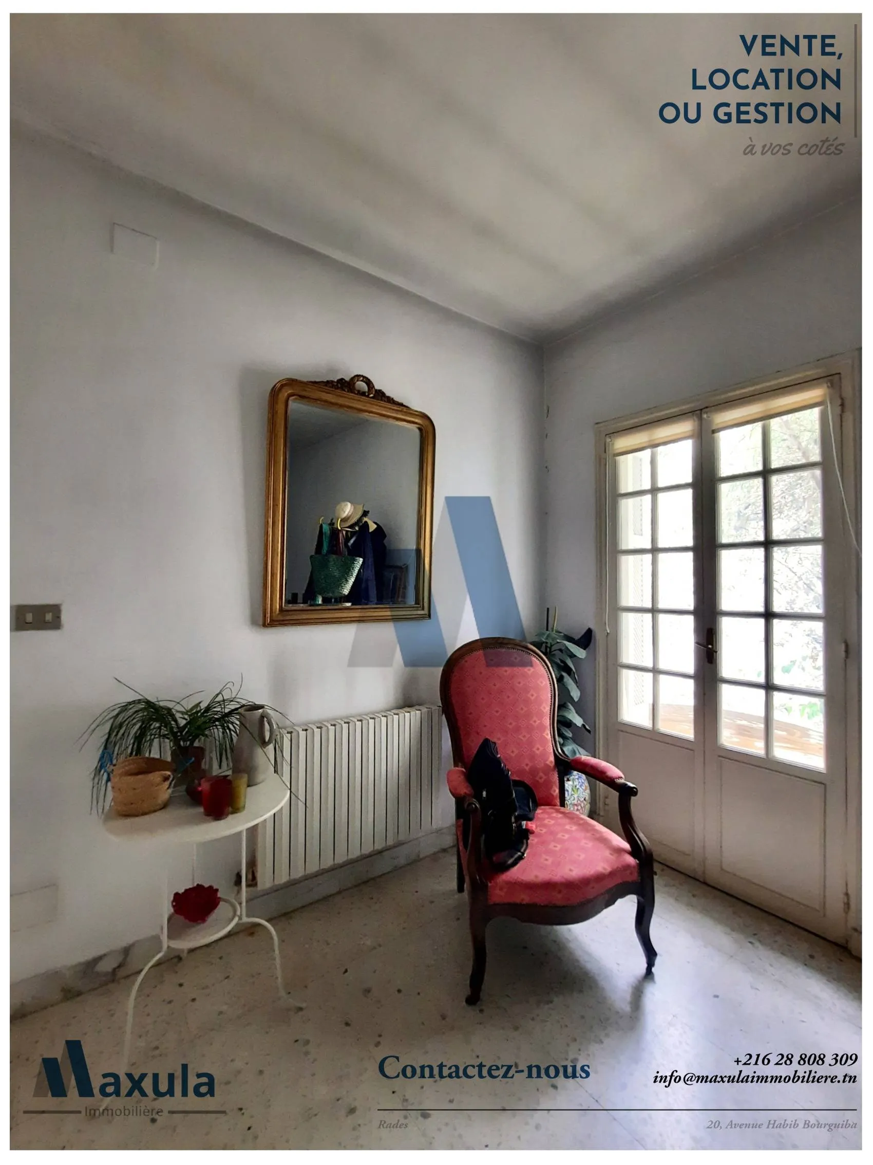 À VENDRE VILLA S+5 DANS LA QUIÉTUDE DE RADES MONGIL