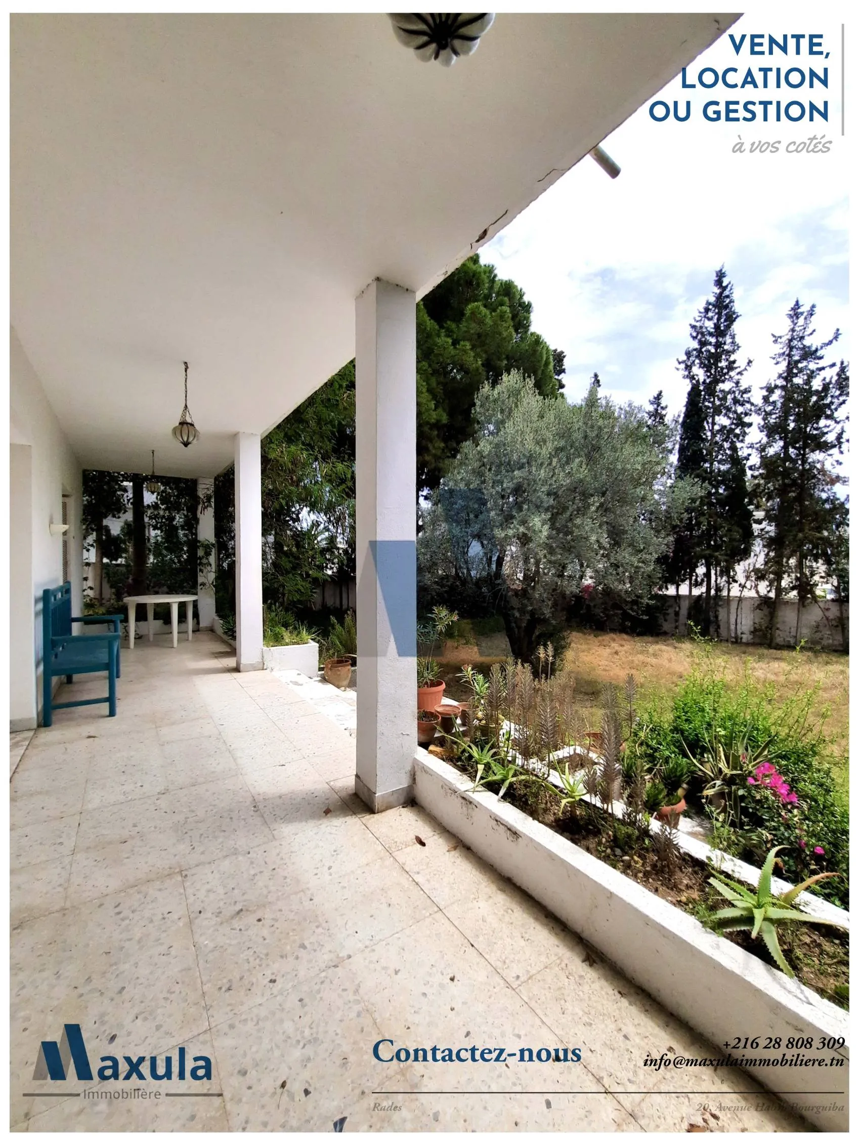 À VENDRE VILLA S+5 DANS LA QUIÉTUDE DE RADES MONGIL