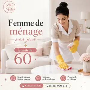 Femme de ménage par jour 