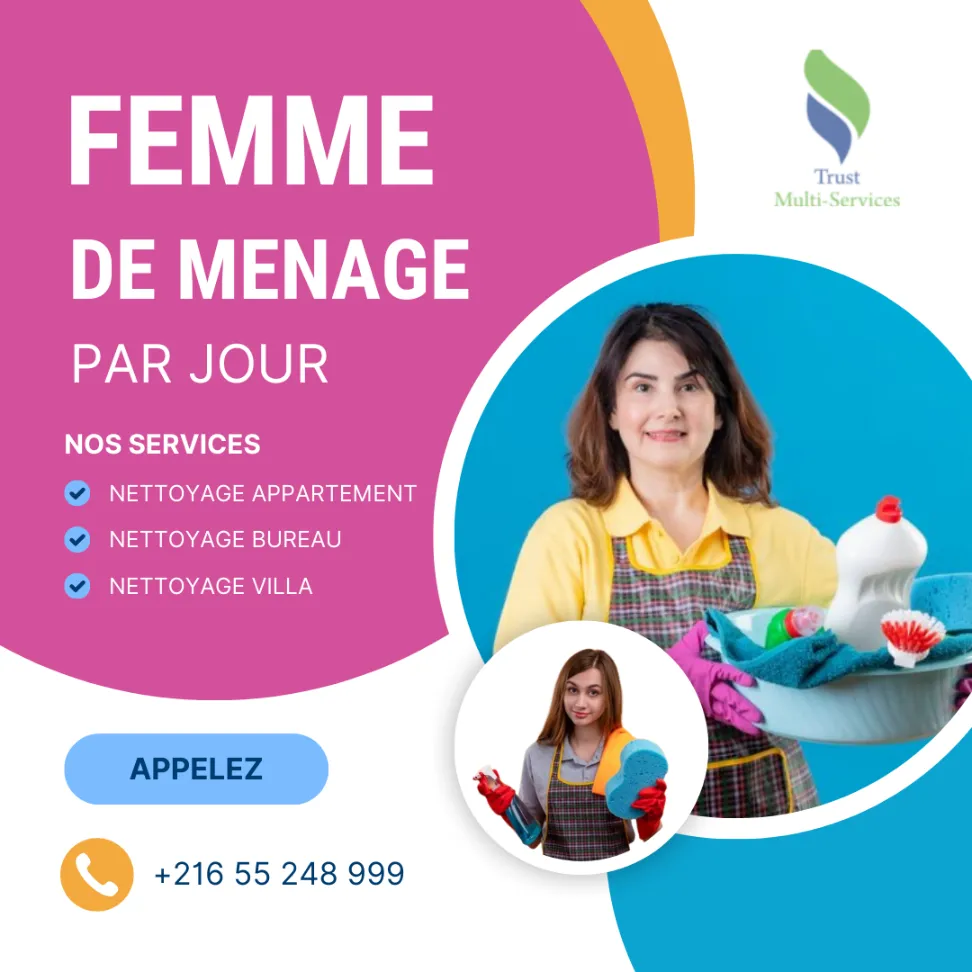 femme de ménage par jour en tunis