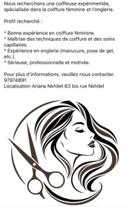 Nous recherchons une coiffeuse professionel