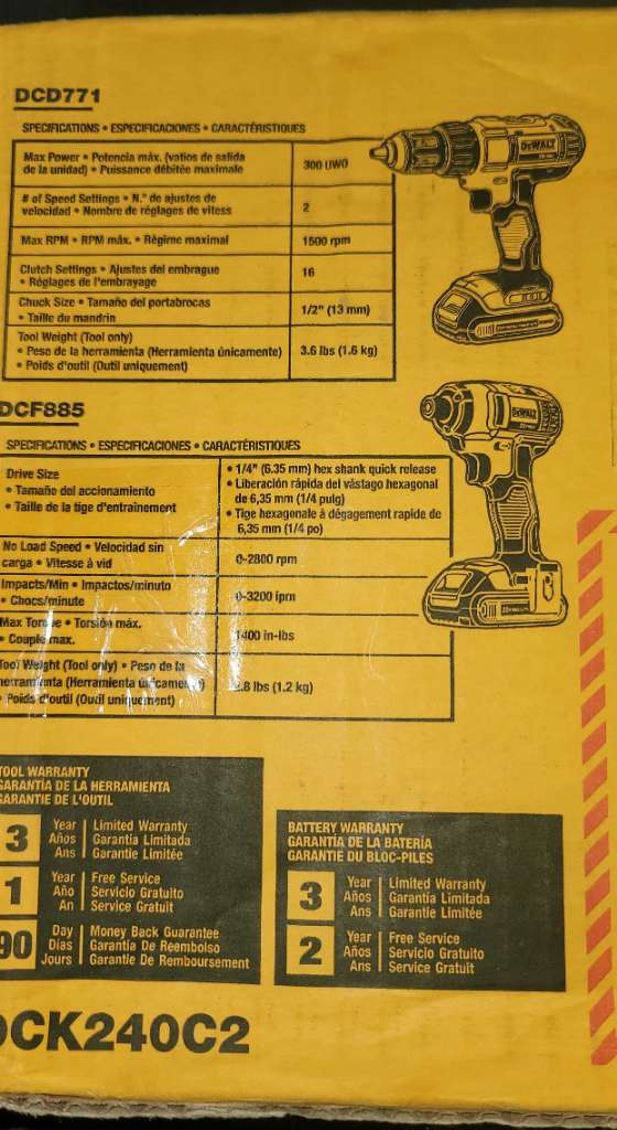 A Vendre : DEWALT : PERSSEUSE , VISSEUSE dans la boite