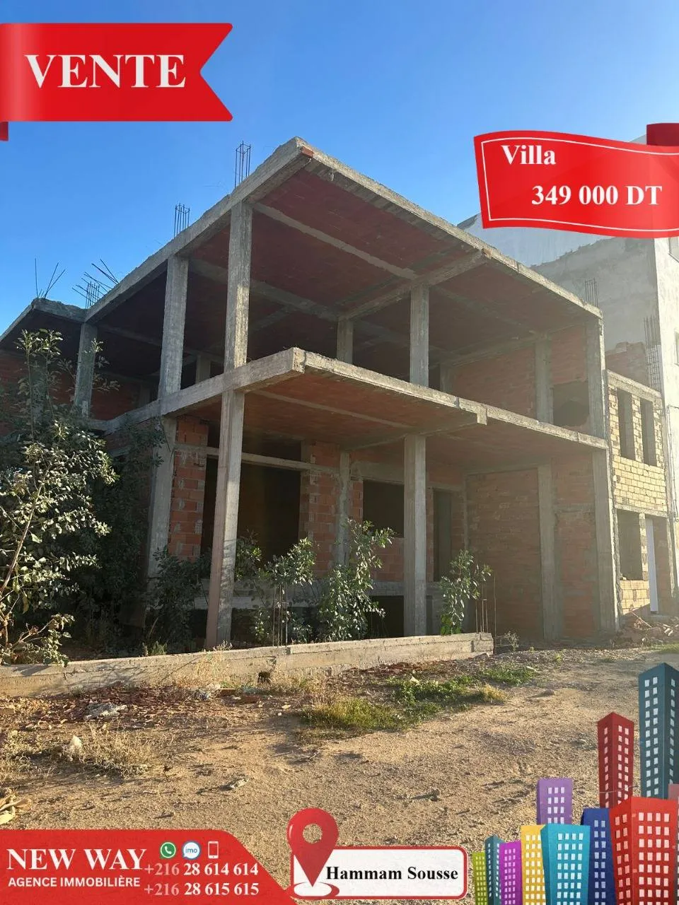 Villa inachevée à Hammam Sousse