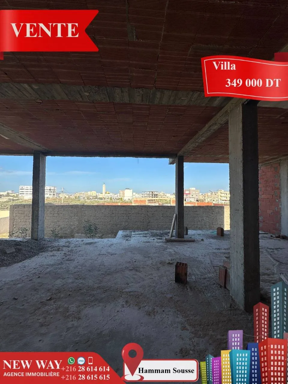 Villa inachevée à Hammam Sousse
