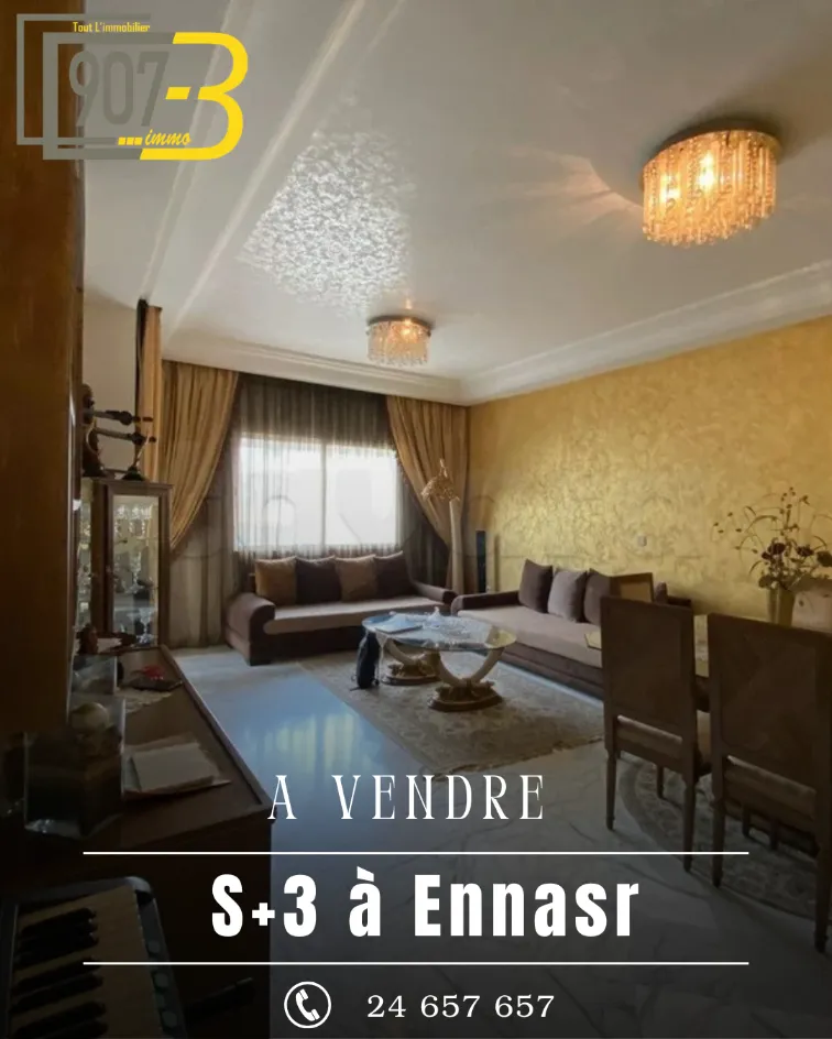  À Vendre – S+3 à Ennasr 2 