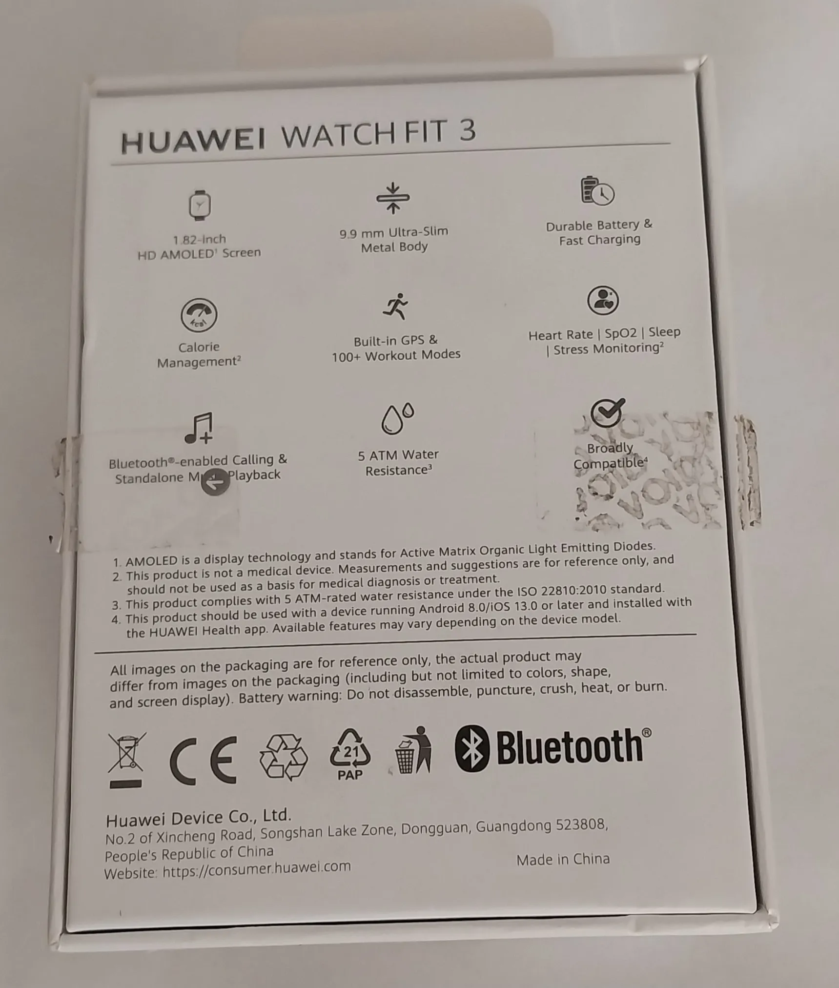 Montre conncetée Huawei Watch Fit 3 - toute neuve