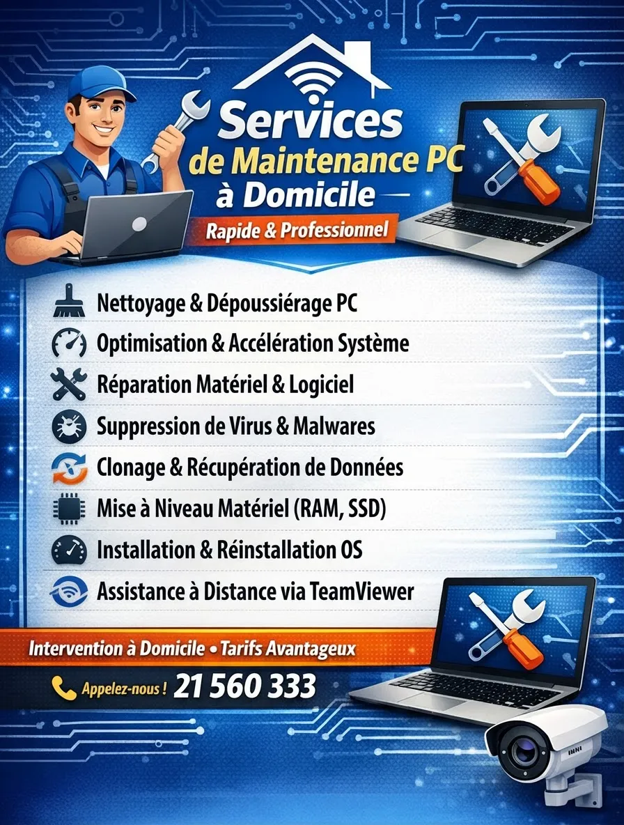 đ§ **Services Informatiques Rapides & Professionnels Ă Domicile** đ»đ