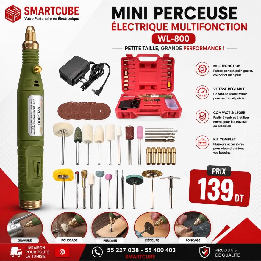 Mini Perceuse Électrique Multifonction WL-800