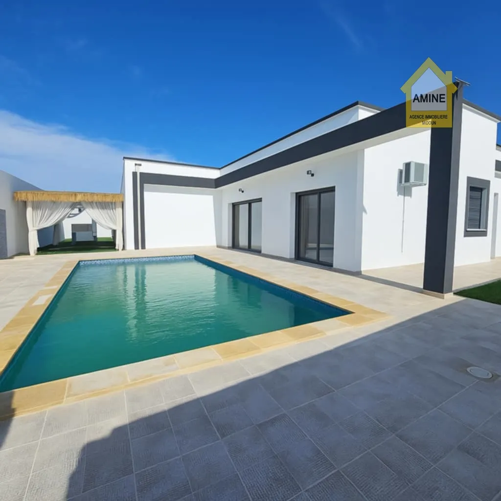 Villa moderne de plain-pied à louer à Tezdaine – Djerba