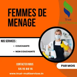 femme de ménage par mois  couchantea centre urbain