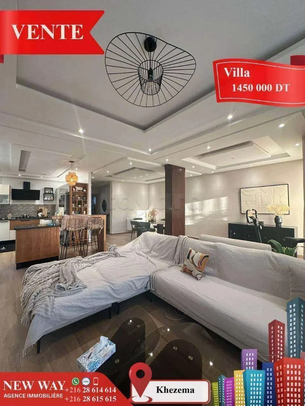 Villa à Khezema ouest , dans un quartier résidentiel
