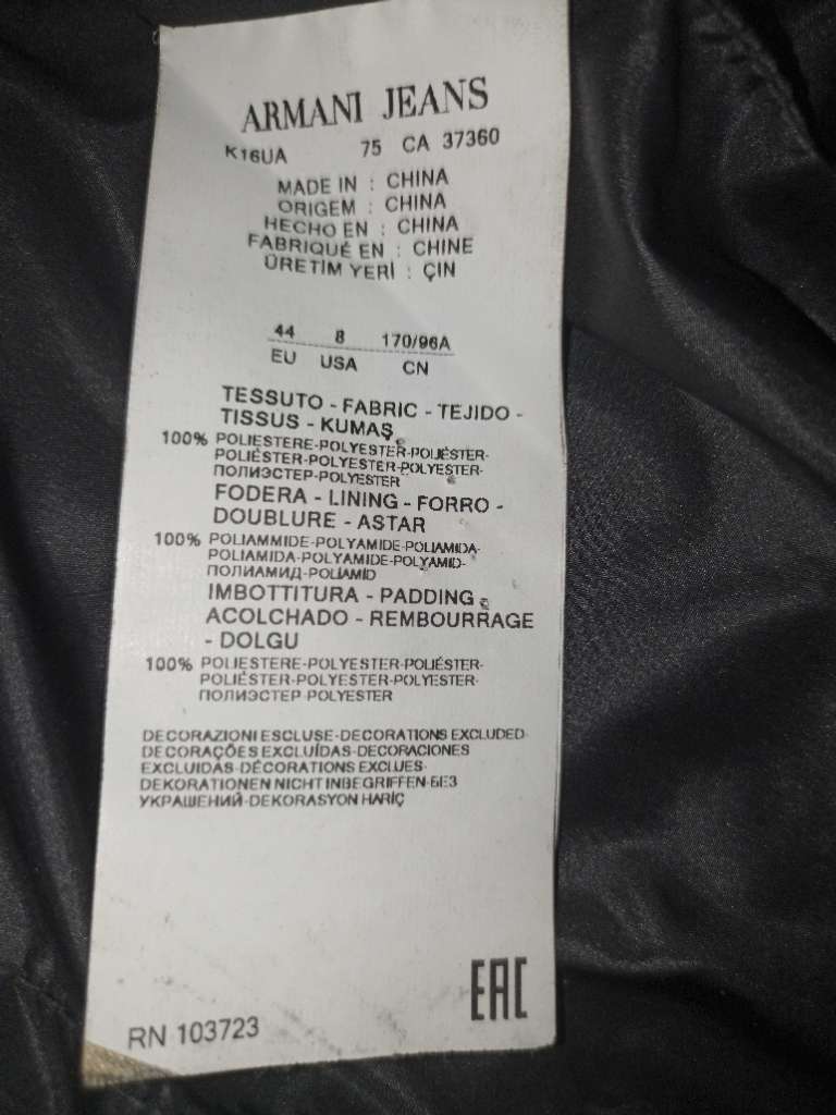 Armani jeans manteau femme taille 44 L XL 
