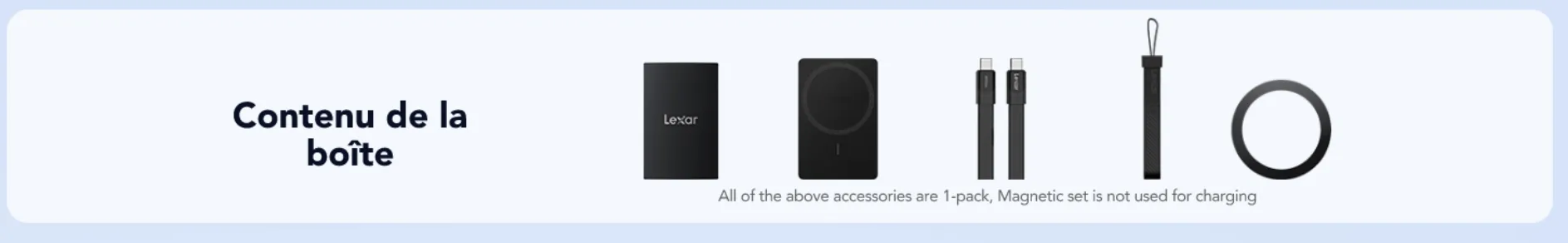 LEXAR SL500 avec kit magnétique