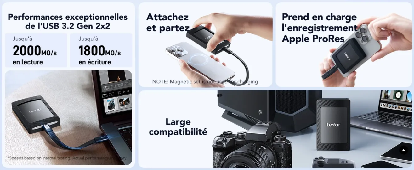 LEXAR SL500 avec kit magnétique