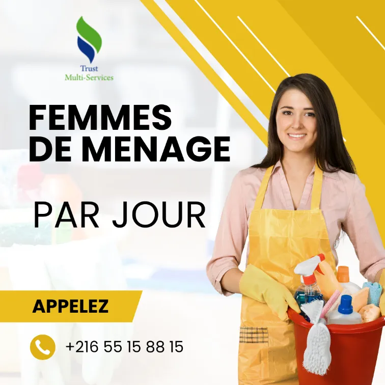 femme de ménage par jour a centre urbain nord