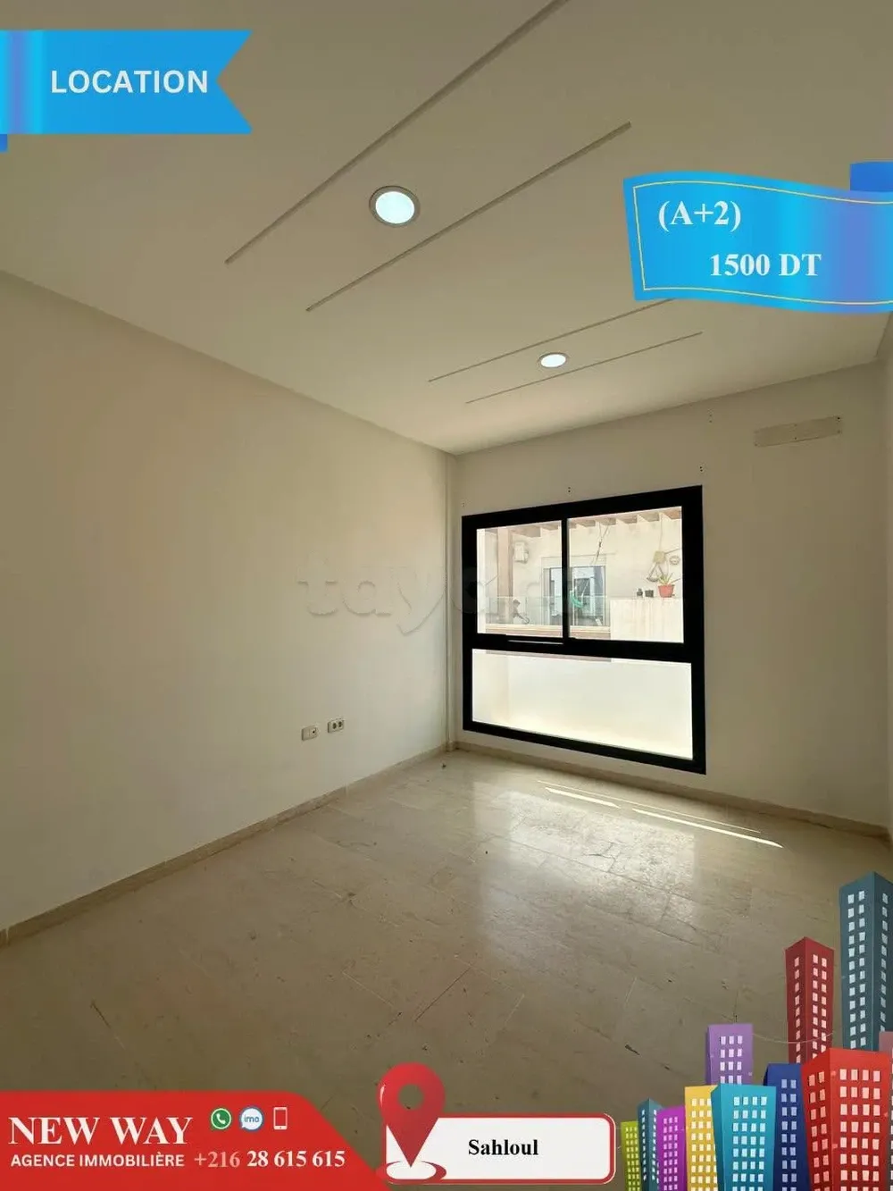 Bureau (A+2) à Sahloul, Poche de toutes Commodités