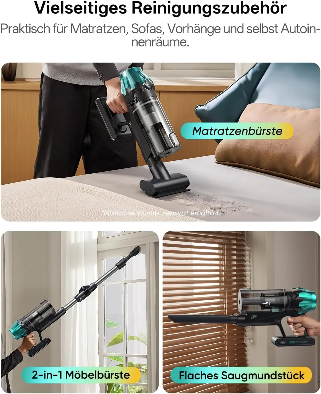 ✨ Aspirateur Sans Fil Vexilar V15Max – Aspiration + Lavage 2-en-1