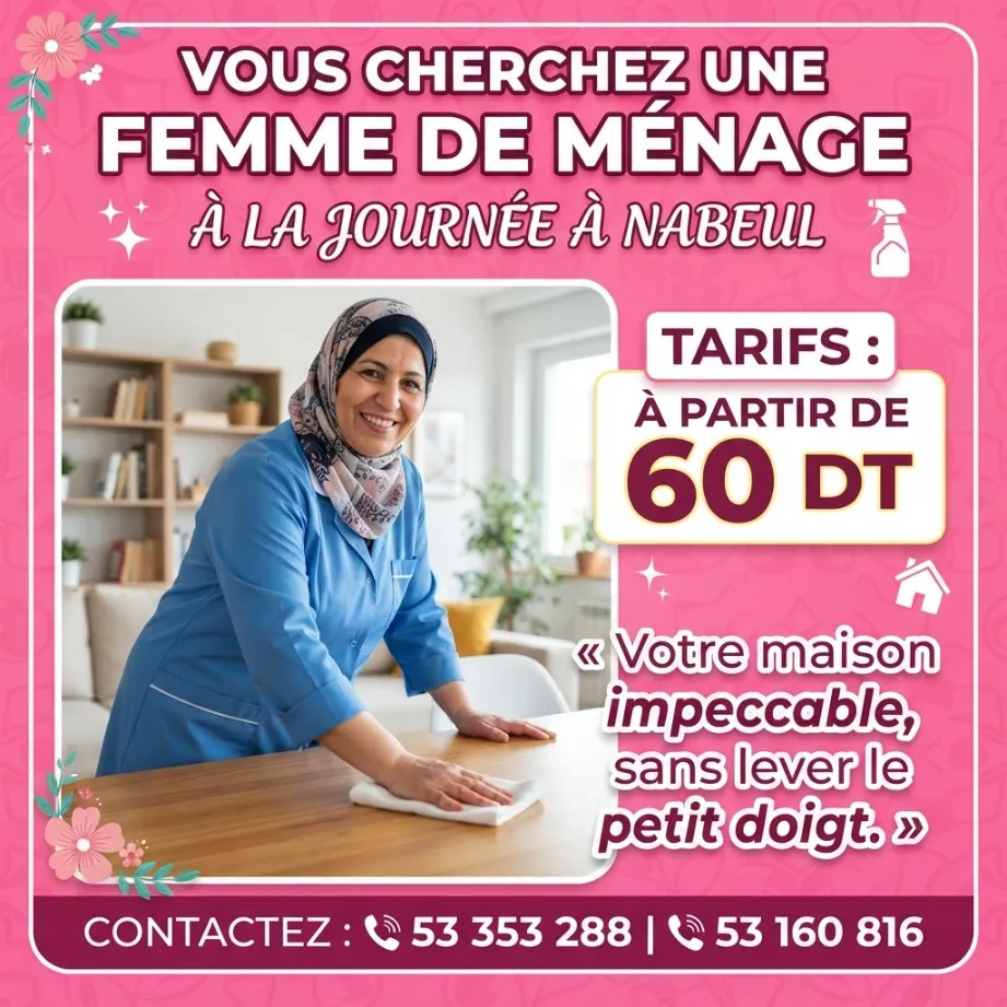 femme de menage par jour a ariana