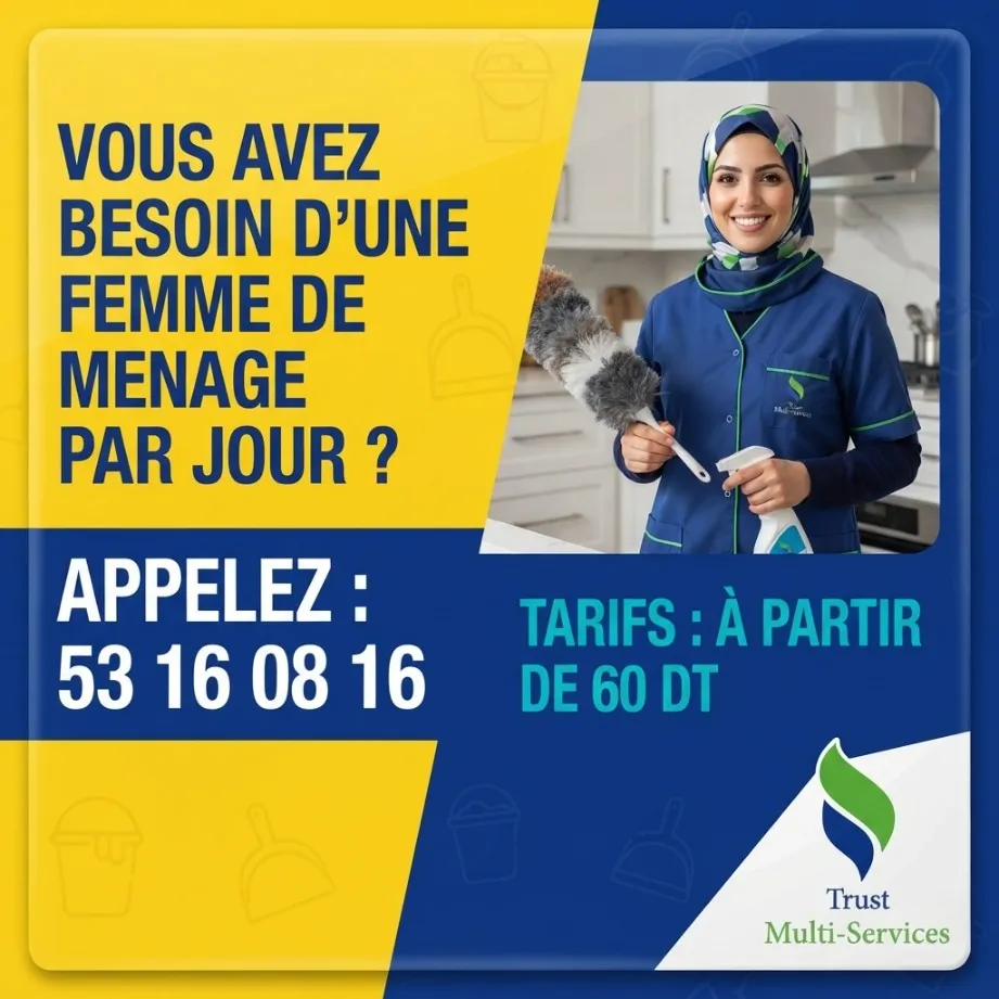 femme de menage par jour a hergla