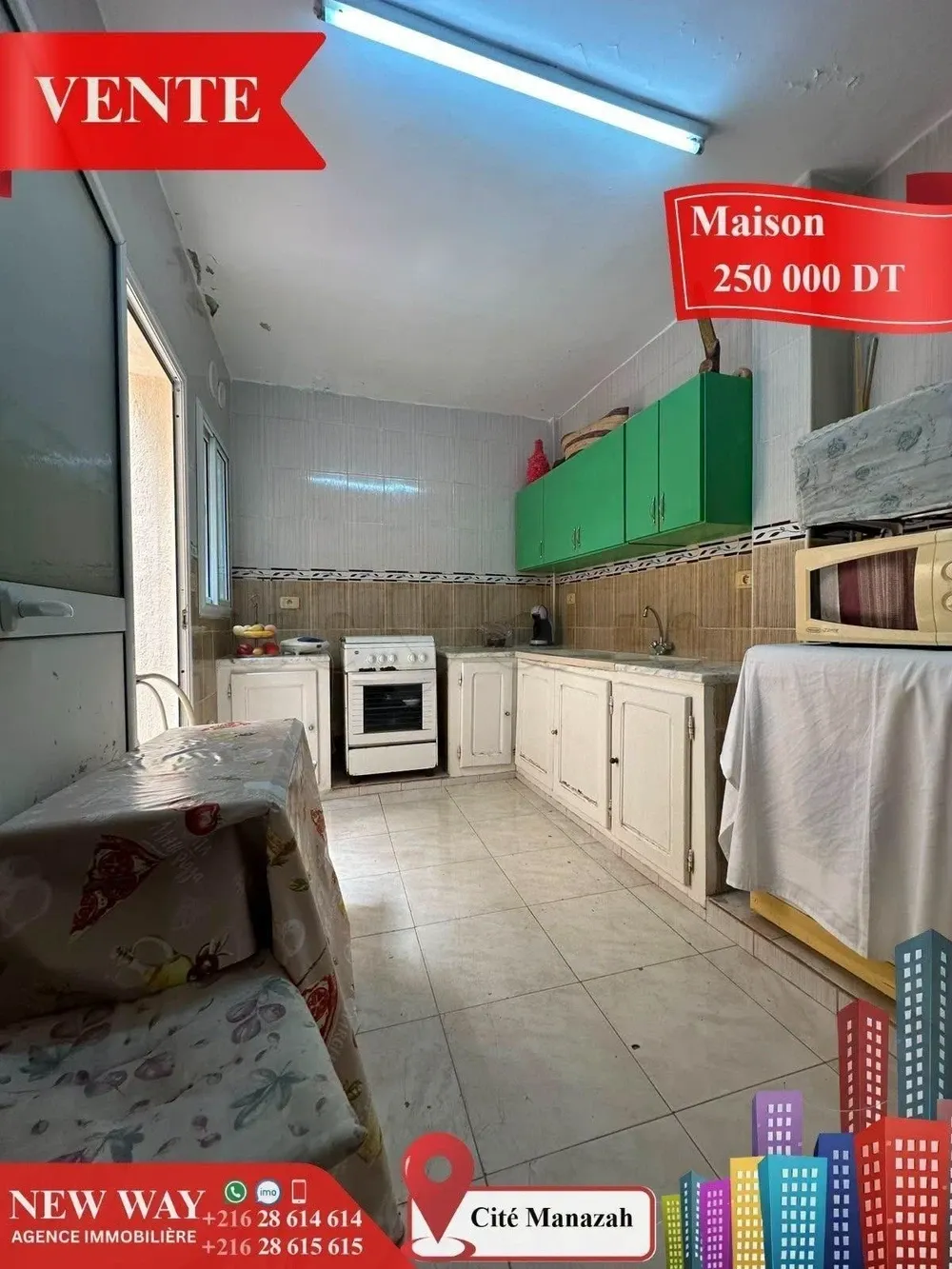 Maison de plain pied à Cité Manazah