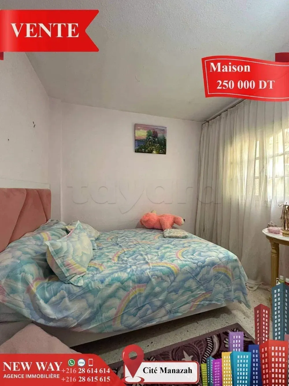 Maison de plain pied à Cité Manazah