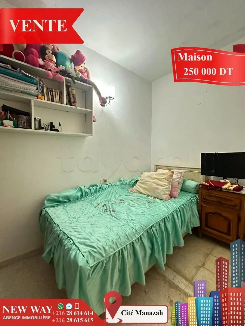 Maison de plain pied à Cité Manazah