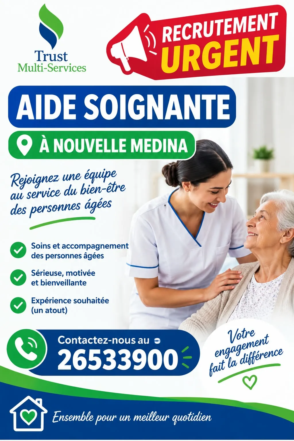 garde malade a ben Arous 26533900 55158815