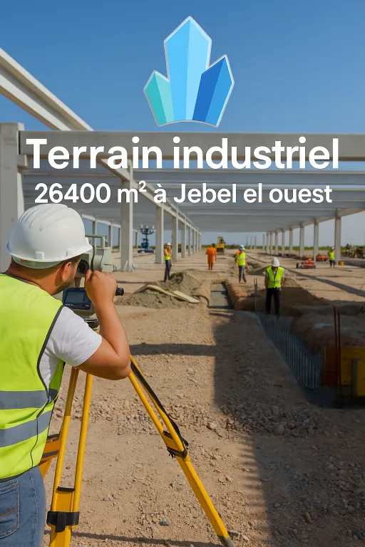 Terrain industriel 26400m² à jebel el ouest zaghouan