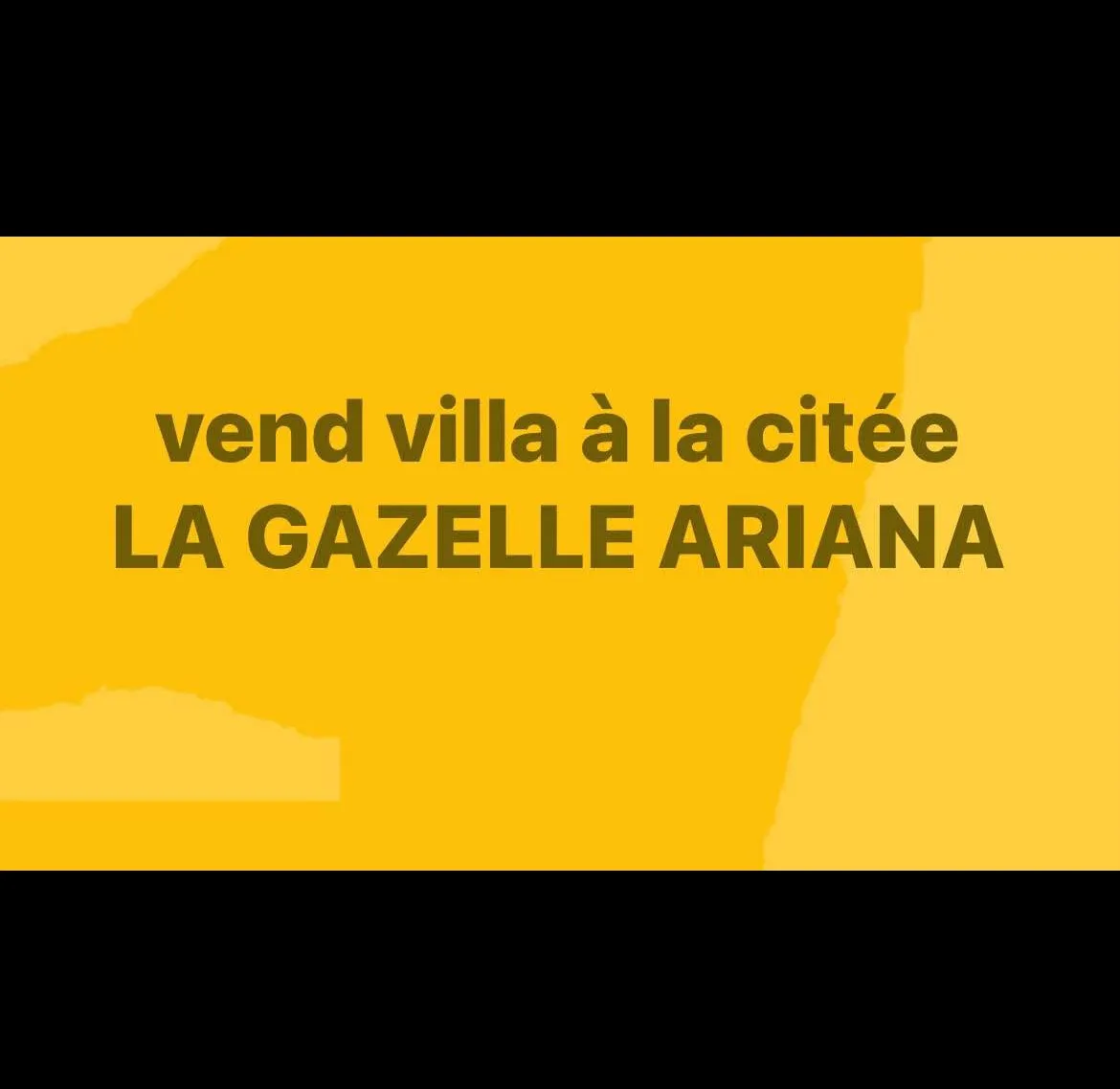 vend villa à la citée LA GAZELLE ARIANA