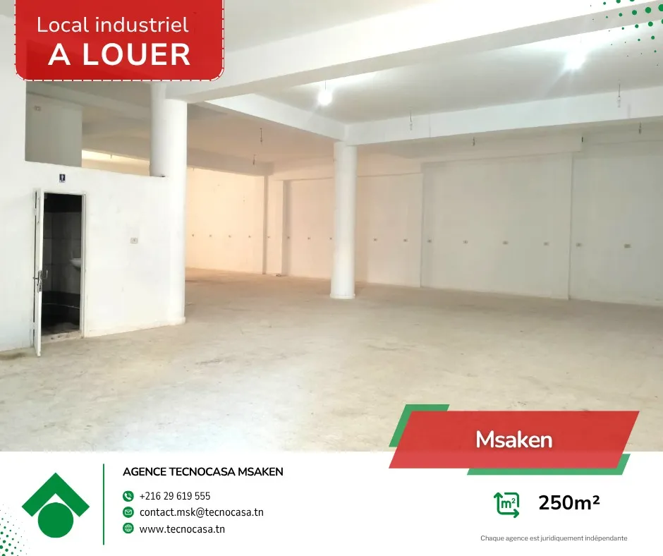 Local industriel fonctionnel 250 m² – Idéal pour production ou stockage