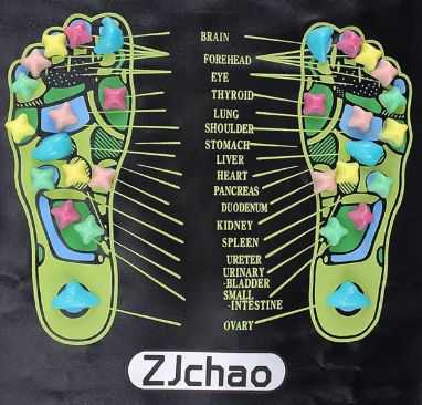 TAPIS DE MASSAGE PÉDESTRE AVEC GALETS POUR AMÉLIORATION DE LA CIRCULATION SANGUINE