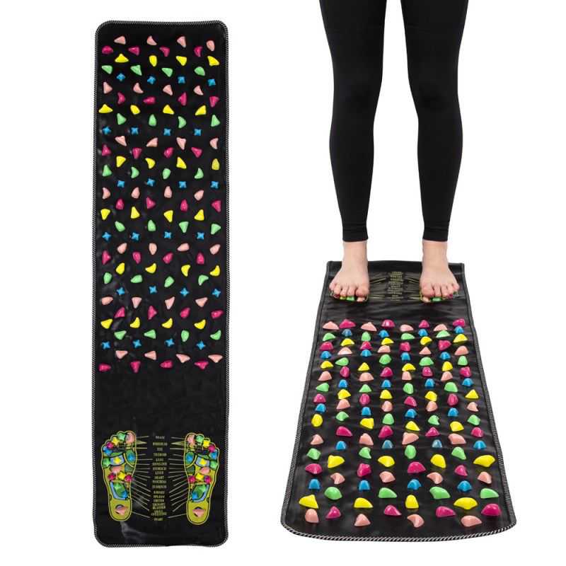 TAPIS DE MASSAGE PÉDESTRE AVEC GALETS POUR AMÉLIORATION DE LA CIRCULATION SANGUINE