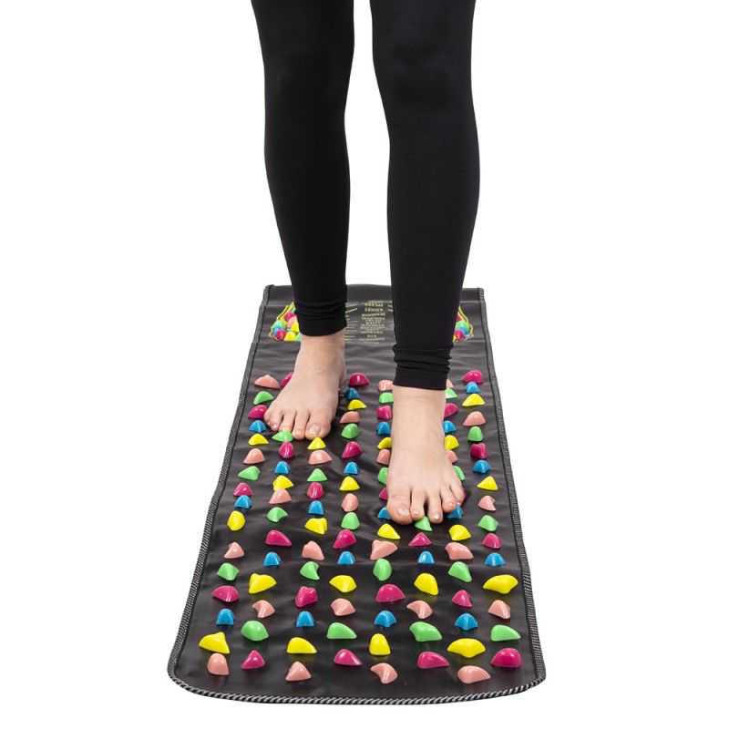 TAPIS DE MASSAGE PÉDESTRE AVEC GALETS POUR AMÉLIORATION DE LA CIRCULATION SANGUINE